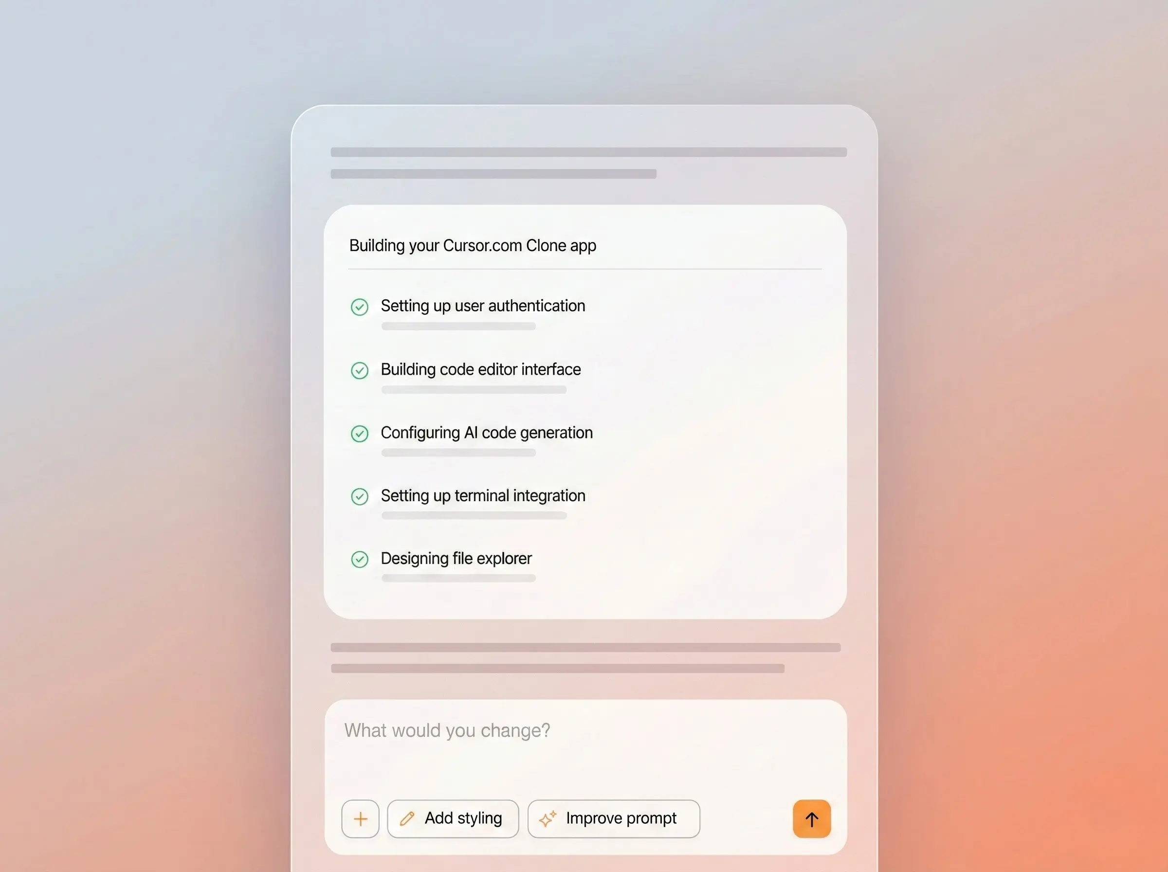 Mobile app builder interface